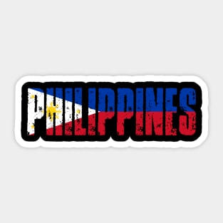 Philippines Flag Art Vintage Sticker